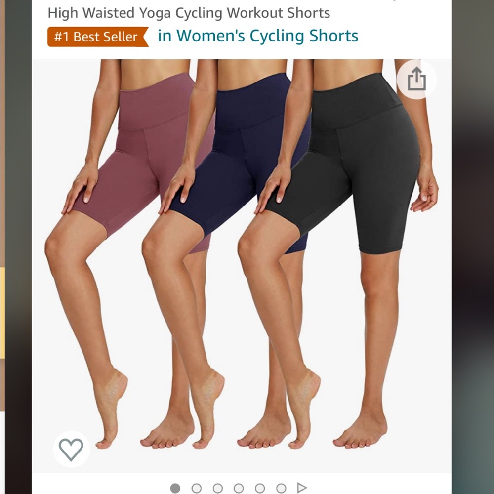 Three pairs of biker shorts